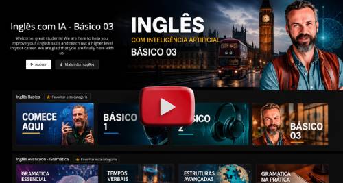 aula exclusiva do curso de inglês